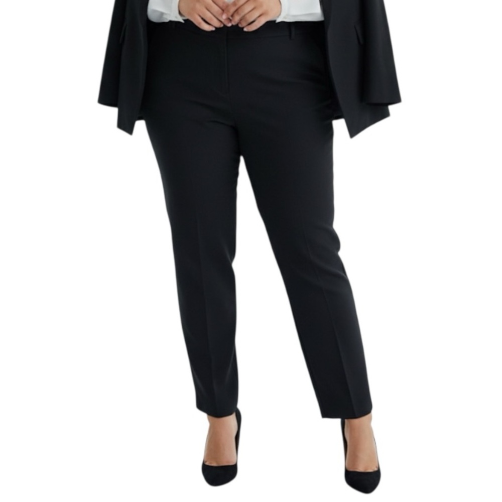 Amanda and Chelsea Classic Black Women's Dress Pants Tapered Leg Trousers Sz 16